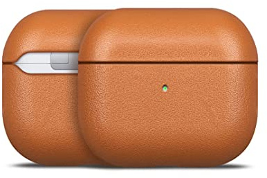 Haobobro [Nappa Series] AirPods 3 Hülle - Echtes Leder Hülle für AirPods 3. Generation - Handgefertigt AirPods Leather Case - AirPods Schutzhülle Lederhülle - AirPods Ledercase - Braun Ledertasche