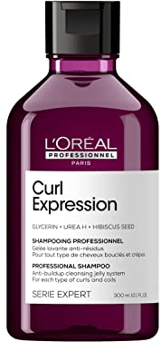 L'Oréal Professionnel | Shampoo detergente per capelli ondulati e ricci, serie Expert, Curl Expression Anti-Buildup Cleansing Jelly, 300 ml