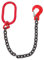 SOLUSTRE Élingue De Levage Chaînes De Levage Avec Crochet Chaîne De Levage Élingue Chaîne à Deux Pattes Levage Réglable Anneau De Fronde Tige De Levage Travail Acier Au Manganèse Ajustable