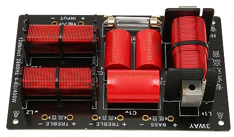 Divisor de Frecuencia de Altavoz de 400 W, Placa Distribuidora Cruzada de Altavoz de Audio Hi Fi de 3 Vías y 2 Unidades, Módulo Divisor de Frecuencia de Graves Agudos