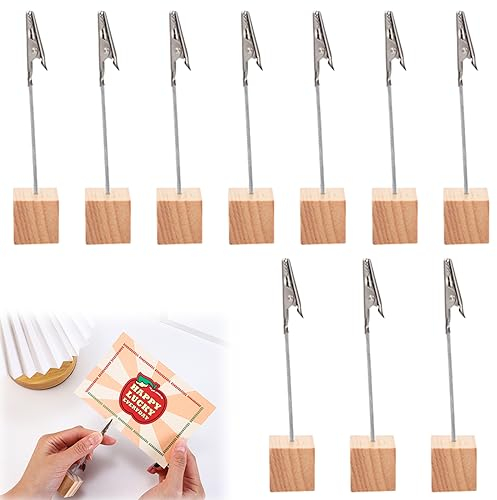 Foto Halter Mit Klammer, Fotoaufsteller, 10 Stück Fotohalter Mit Klammern, Fotohalter, Tischkartenhalter, Fotohalter Clip, Fotohalter Clip Einzeln, Farbe Fotoständer, Büro, Hausdekoration, Party