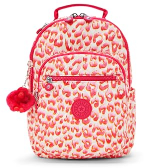 Kipling SEOUL S Kleiner Rucksack, Latin Cheetah (Rot)