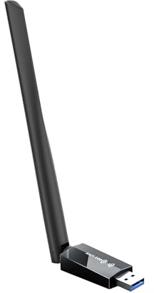 Clé USB WLAN pour PC - Adaptateur WLAN PC avec antennes USB 3.0 Clé Internet WiFi Adaptateur PC de bureau/ordinateur portable