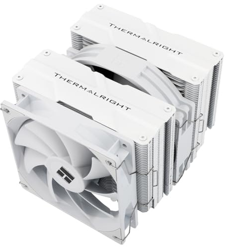 Thermalright Peerless Assassin 140 White CPU Air Cooler, 6 Heat Pipes, Dual PWM Fans and Double Towers,158mm High CPU Cooling with Top Cover,for AM4/AM5,Intel LGA 1851/1700/1150/1151/1200
