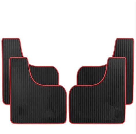 PRFGSGVBV Parafango Ruota Universale per Auto SUV Fuoristrada Camion Parafango Anteriore Posteriore Ruote Paraspruzzi PP Parafanghi Auto Protezioni Accessori Paraspruzzi(4pcs Red)