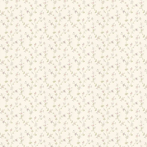 Pack of 5 Dolls House Miniature Tiny Pastel Pink And Mauve Trailing Meadow Flower Wallpaper