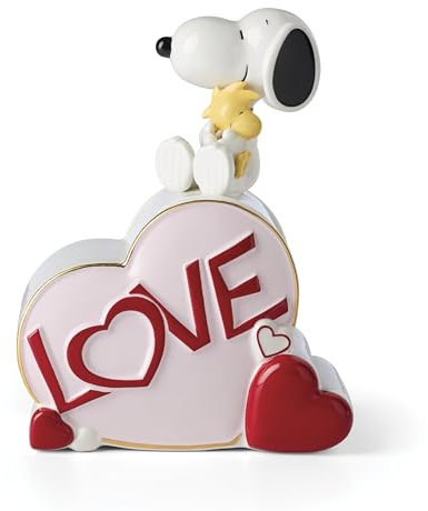 Lenox 897218 Snoopy Tarro de caramelos para el día de San Valentín