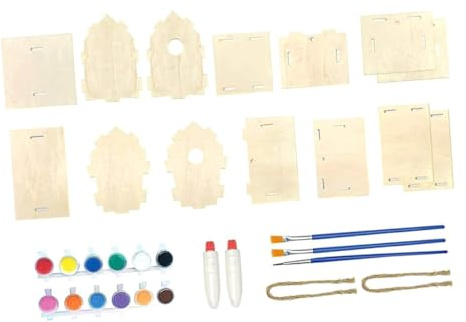 Supvox Vogelhaus-windspiel-bausatz Zum Bauen Und Bemalen Von Holzkunst Für Kinderbasteln Als Geschenkidee