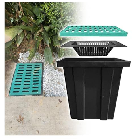 bodenablauf aussen Entwässerungsauffangbecken 18 X 18, 26 X 18, 22 X 14, Kleiner Großer Trockenschacht Zur Entwässerung, Nicht Vorgebohrt, Regenablaufkasten Mit Abfluss Zur Wasserleitung, Schnelle Ent
