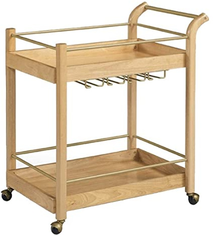 ZJFHEYUO Carrito de Bar para Hotel, Restaurante, Bar, Cocina, vinoteca con Ruedas y Almacenamiento, estantes para Vino, té y licores, Muebles de Madera Maciza y Metal.