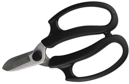 Rundkopf Blumenschere aus Sk5-stahl, Schwarz, für Schnittblumen | Federmechanik, Ergonomische Form, Geeignet für Blumenarrangements zu Hause, für Draht und Blütenzweige