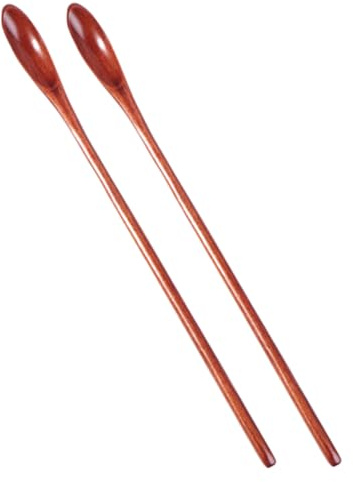 CONGARTENO 2piezas Cucharas De Madera para Miel y Café Palitos para Mezclar Jarabes y Líquidos Viscosos Utensilios Prácticos y Pulidos para Cocina y Regalo