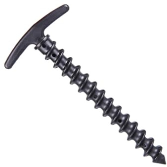 Toyvian Nylon Zeltheringe 14,5cm Spiralförmige Zeltnägel Bodenanker Schwarz für Camping Zeltzubehör Outdoor Wandern