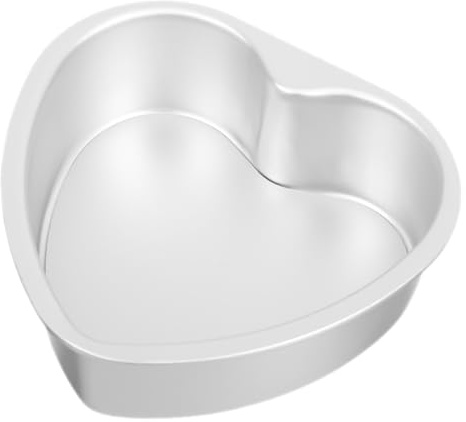 TOBBOMEY Molde para Pastel Forma Corazón Antiadherente Aluminio con Base Desmontable para Tartas y Cheesecakes Horneado y Práctico