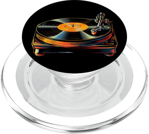 Tocadiscos de Vinilo 80s 90s Música DJ Músico PopSockets PopGrip para MagSafe