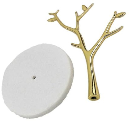 Abaodam Soporte Colgante para Joyas Forma de Árbol Dorado Organizador de Joyas Ramas Metálicas y Base de Mármol Blanco Exhibidor para Pendientes Collares y Anillos Adecuado para Uso