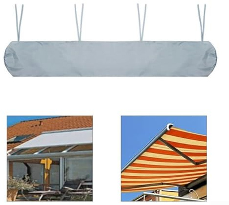Wasserdichte Terrassenmarkise Abdeckung für den Außenbereich für Sonnen- und Regenschutz, kompatibel mit Garten, Terrasse, Terrasse und Balkon (4m)