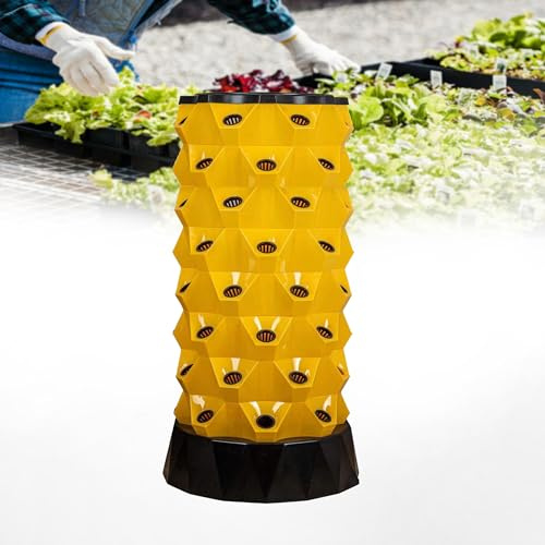 Torre di coltivazione idroponica verticale - Sistema aeroponico per la coltivazione di fragole, pomodori, lattuga - Kit idroponico interno/esterno con pompa