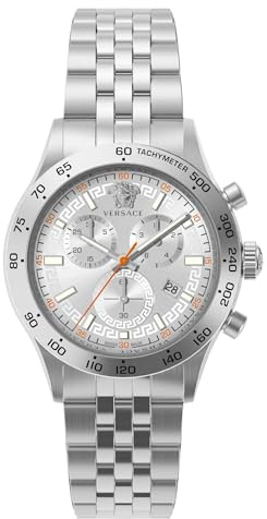Versace Herren Uhr Armbanduhr Chronograph Edelstahl Hellenyium VE2U01325
