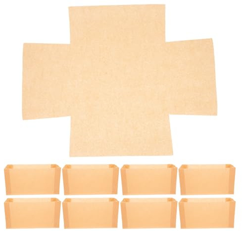 SHINEOFI Caissettes Papier Sulfurisé Antiadhésif Jetables 50 Pièces, Moules à Gâteaux et Grillé, Format Petit, Couleur Kraft Naturel, Doublures Cuisson Pâtisserie Adaptées Four