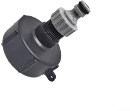 IBC Wassertank-Schlauchadapter mit 5,1 cm S60 x 6 Gewinde und 1,9 cm Messinganschluss für 1000 l Regentonnen und Lagertanks (2#)