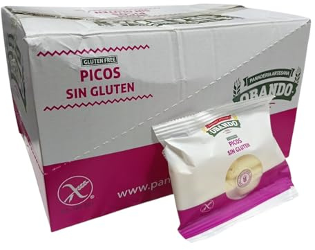 Picos de Pan Sin Gluten Artesanales Obando – Pack 25 x 20 g – Panadería Tradicional – Crujientes – Formato Individual – Envío 24 h