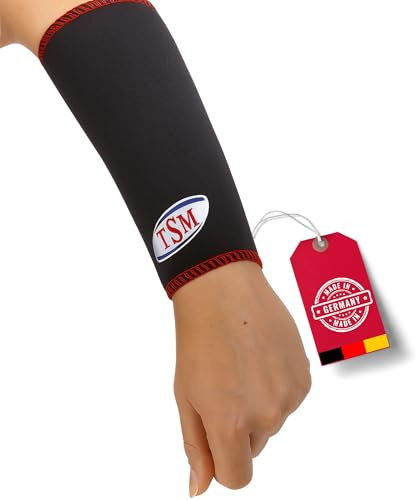 TSM Unterarmmanschette aktiv | Neoprenbandage für Schutz, Durchwärmung | Vorbeugung bei Überlastungen | Sport & Arbeit | Artikelnr 2111 | Made in Germany | 1 Stück, Größe XS