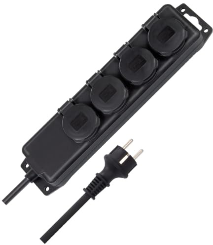 Brennenstuhl Multiprise électrique, 4 Prises, sans Interrupteur, 2m H07RN-F