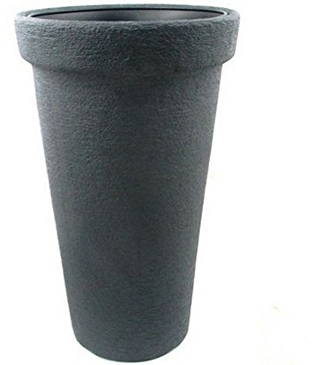 Unbekannt Blumentopf Pflanztopf Pflanzkübel Blumenkübel Tower Übertopf mit Einsatz massiv Optik 30cm 40cm 48cm Farben wählbar (30cm Anthrazit) von rg-vertrieb