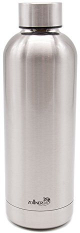 ZOLLNER24 Trinkflasche Edelstahl, 500 ml, BPA frei, Doppelwandig isoliert, 224