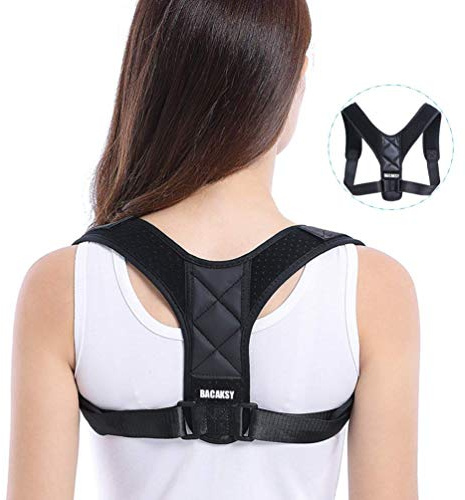 BACAKSY Corrector de Postura, Corrector de Columna Espalda y Hombros Para Hombre y Mujer Alivia el Dolor de Espalda Hombro y Cuello