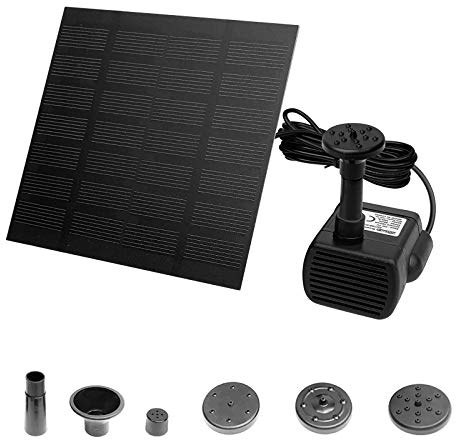 UISEBRT Pompe à eau solaire 1,8 W - Pompe solaire fontaine bassin pompe pour mini bassin, jardin