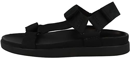 Clarks Sandalias Sunder Rangepara hombre, negro, nobuck, 42 EU