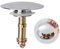 Pop Up Klicken Federablaufgarnitur, aufschiebbare Waschbeckenstöpsel Pop Up Ablaufventil für Küche, Bad Waschbecken, Badewanne, massivem Messing Verchromung, 66mm