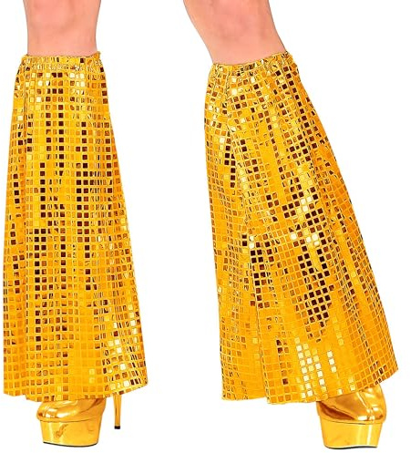 W WIDMANN MILANO Party Fashion - Pailletten Beinwärmer | Funkelnde Pailletten Stulpen im 70er Jahre Disco Style für Kostüme, Karneval, Mottoparty
