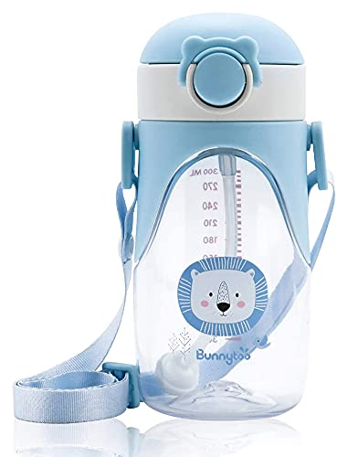 Bunnytoo Trainer Cup - Vaso para aprender a beber, 400 ml, a prueba de fugas, duradero e higiénico, a partir de 12 meses, adecuado para niños y bebés, sin BPA, color azul