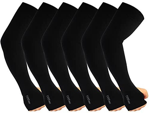 FVXYnnv 6 Paia Manicotto Braccio UV Protezione Raffreddamento Manicotti Pallavolo Compressione Manicotti Ciclismo Sport Arm Sleeves per Uomo Donna