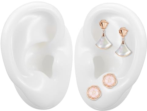 KOMBIUDA Modello Orecchio Artificiale in Silicone per Otorinolaringoiatri e Centri Acustici, Realistico e Impeccabile, Strumento per Esercizi di Piercing e Display Orecchini
