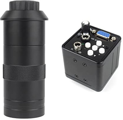 Microscope Observation 14MP 1080P Video Microscope Camera 100X 130X 180X 300X Adjustable Zoom C Mount Lens 56 LED Ring Light(With 130X (40mm))