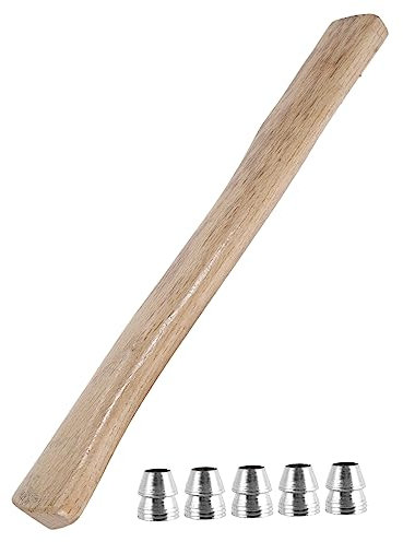ANDRESLAD Manico Di Ricambio Per Accetta in Legno Di Farnia Con Cunei Resistenti Antiscivolo Manico Per Utensili Da Lavoro Legno Facile Da Installare Per Falegnami e Forestali