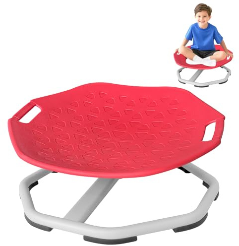 Silla giratoria sensorial con asas para niños autistas, silla giratoria sensorial para niños con autismo, sillas para sentarse y girar para niños y adolescentes, mejora el equilibrio y la coordinación