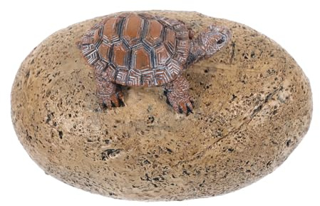 CLISPEED Hidden Key Holder Craftsmanship Turtle Stone Appearance Resin Outdoor Key Safe Enhancing Security and Lasting Use for Yard and Indoor Use