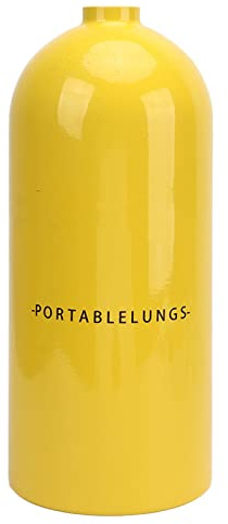 Ghzste Bouteille D'oxygène Portable de 3 L pour Plongée, Stockage de Gaz Haute Pression en Aluminium pour Sauvetage Aquatique, Plongée avec Tuba, Plongée sur Le Terrain, Résistante à