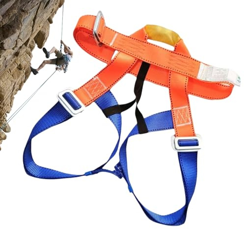 Harnais d'alpinisme – Ceinture d'escalade, support de sécurité pour demi-corps | Équipement de rappel réglable pour homme et femme pour la construction de toiture, la randonnée, le canyoning, le