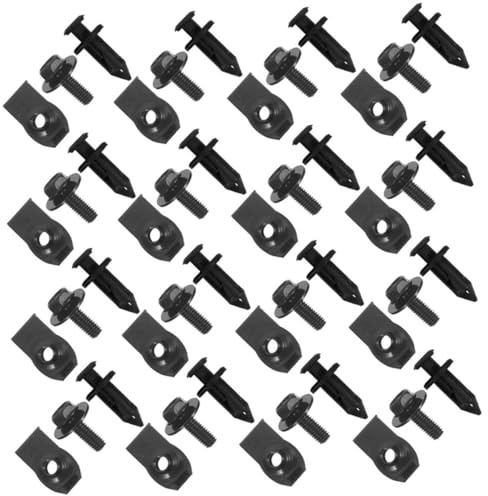 INOOMP Boulons de Fixation pour Garde-boue Auto Clips Robustes de Carrosserie Vis pour Splash Shield et Protection Sous-voiture Kit pour Fixation Capot et Pare-chocs