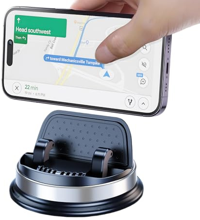 xuenair Dashboard Z-vikbart bilfäste, [360° roterbart och stadigt grepp] Universal Z-Fold bilmonteringspanel för iPad Mini Pro Air Z Fold 7 6 5 4 iPhone Samsung och mer 4 tums-12,9 tums enhet