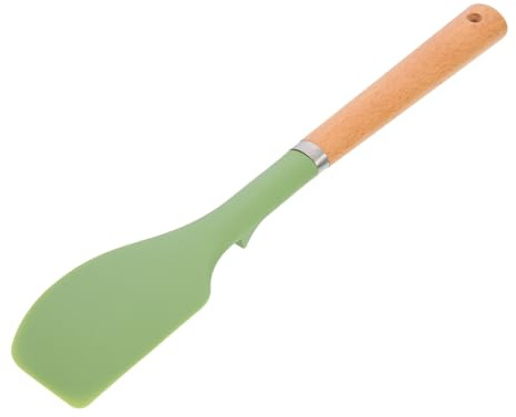 Toyvian Spatule Silicone Petite Ustensile de Cuisine Bois et Acier Inoxydable pour Pâtisserie Glaçage et Beurre Outil Léger et Polyvalent pour Maison et Restaurant