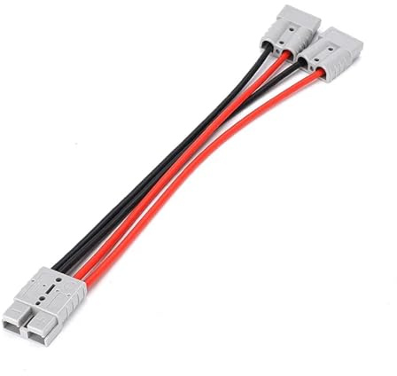 SZKIRNO 1 pz 50A Adatto per Anderson Connettore Spina Doppio Adattatore Y 6mm Cavo Auto 6 Fili Quadrati 30cm Per Carrelli Elevatori Stackers Veicoli
