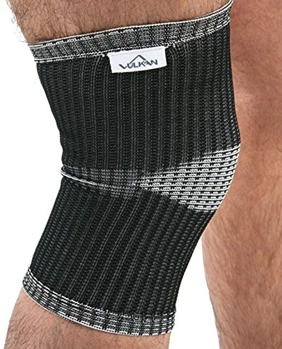 Vulkan Advanced Rodillera Elástica, Hombre, Negro, M