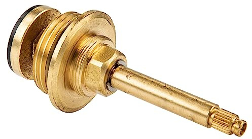 tecuro Ventiloberteil Sanitäroberteil für Unterputz-Ventile 1 Zoll, mit Zahnkranz und IG M4 an Griffaufnahme, Messing blank, inkl. Dichtungen, 25562